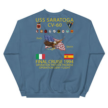 Load image into Gallery viewer, USS Saratoga (CV-60) 1994 Cruise Sweatshirt