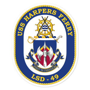 USS Harpers Ferry (LSD-49) Ship's Crest Vinyl Sticker