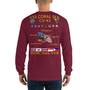 USS Coral Sea (CV-43) 1979-80 Long Sleeve Cruise Shirt