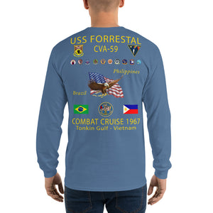USS Forrestal (CVA-59) 1967 Long Sleeve Cruise Shirt