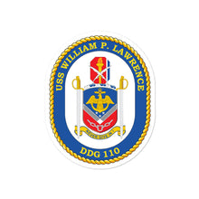 Load image into Gallery viewer, USS William P. Lawrence (DDG-110) Ship&#39;s Crest Vinyl Sticker