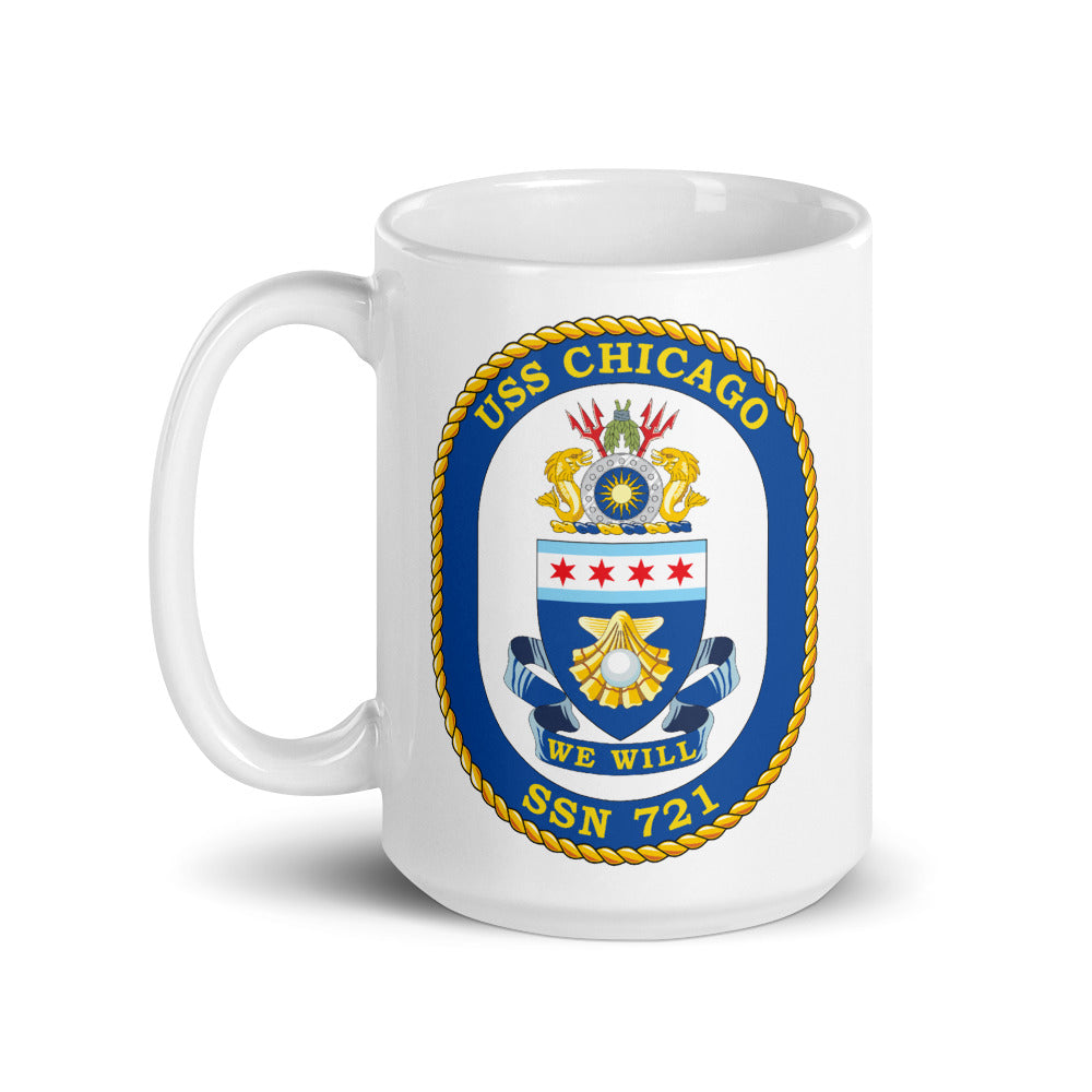 USS Chicago (SSN-721) Ship's Crest Mug