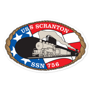 USS Scranton (SSN-756) Ship's Crest Vinyl Sticker