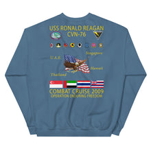 Load image into Gallery viewer, USS Ronald Reagan (CVN-76) 2009 Cruise Sweatshirt