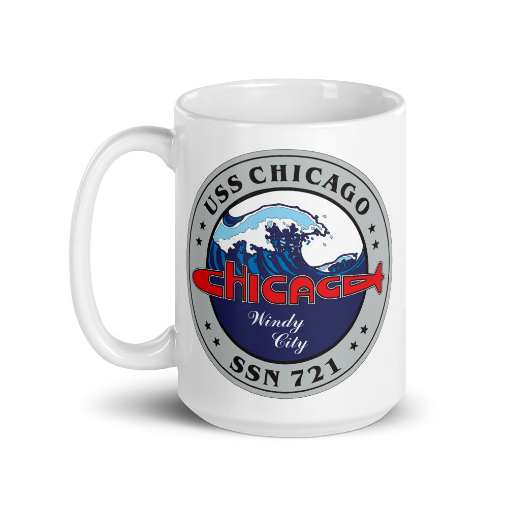 USS Chicago (SSN-721) SE Ship's Crest Mug