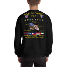 Load image into Gallery viewer, USS Midway (CV-41) 1990-91 Cruise Sweatshirt