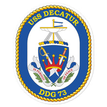 Load image into Gallery viewer, USS Decatur (DDG-73) Ship&#39;s Crest Vinyl Sticker