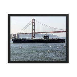 USS Nimitz (CVN-68) Framed Ship Photo - Golden Gate