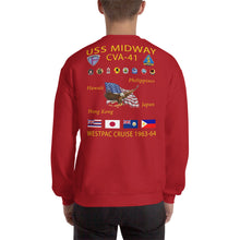 Load image into Gallery viewer, USS Midway (CVA-41) 1963-64 Cruise Sweatshirt