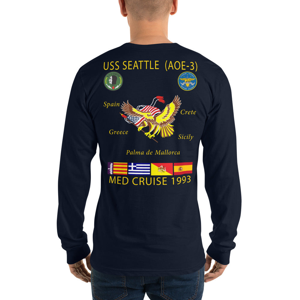 USS Seattle (AOE-3) 1993 Long Sleeve Cruise Shirt