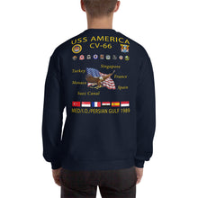 Load image into Gallery viewer, USS America (CV-66) 1989 Cruise Sweatshirt