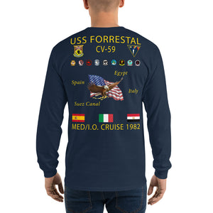 USS Forrestal (CV-59) 1982 Long Sleeve Cruise Shirt