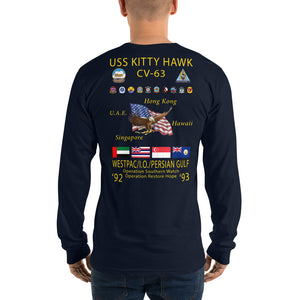 USS Kitty Hawk (CV-63) 1992-93 Long Sleeve Cruise Shirt