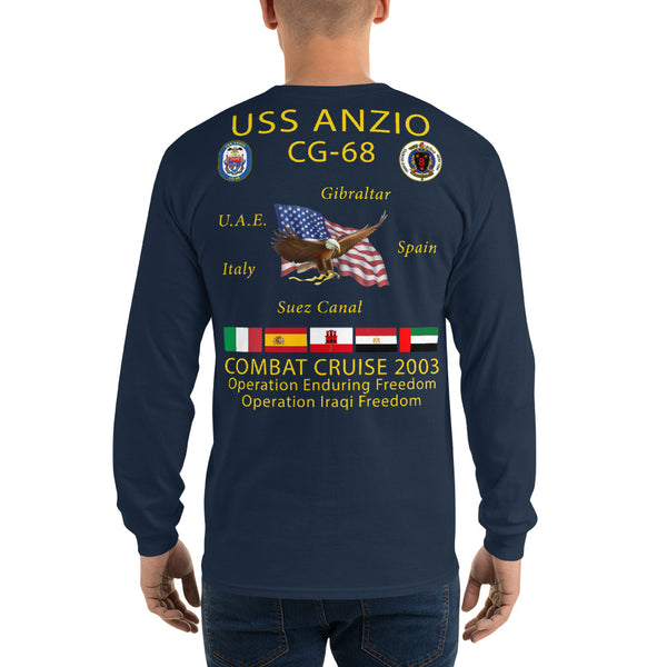 USS Anzio (CG-68) 2003 Long Sleeve Cruise Shirt