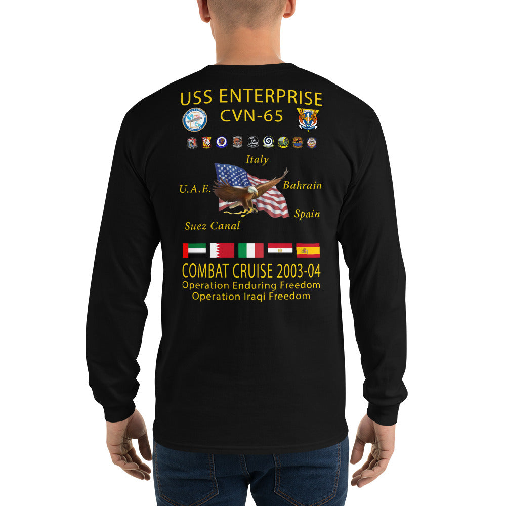 USS Enterprise (CVN-65) 2003-04 Long Sleeve Cruise Shirt