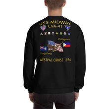 Load image into Gallery viewer, USS Midway (CVA-41) 1974 Long Sleeve Cruise Shirt