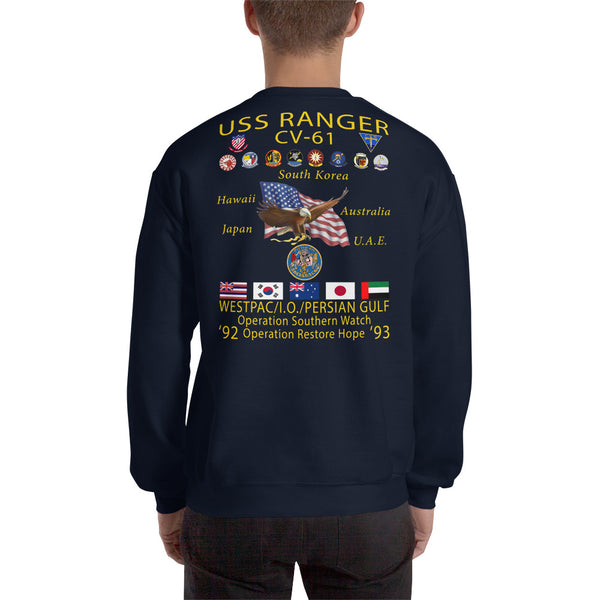 USS Ranger (CV-61) 1992-93 Cruise Sweatshirt