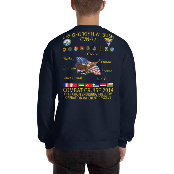 USS George HW Bush (CVN-77) 2014 Cruise Sweatshirt