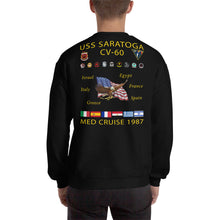 Load image into Gallery viewer, USS Saratoga (CV-60) 1987 Cruise Sweatshirt