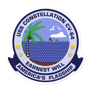 USS Constellation (CV-64) Operation Earnest Will Vinyl Sticker