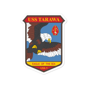 USS Tarawa (LHA-1) Ship's Crest Vinyl Sticker