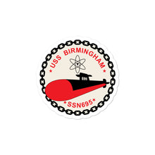 Load image into Gallery viewer, USS Birmingham (SSN-695) Ship&#39;s Crest Vinyl Sticker