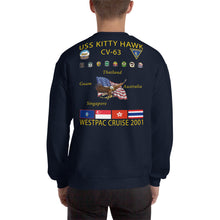 Load image into Gallery viewer, USS Kitty Hawk (CV-63) 2001 Cruise Sweatshirt