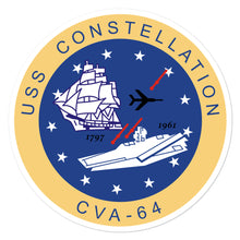 Load image into Gallery viewer, USS Constellation (CVA-64) Ship&#39;s Crest Vinyl Sticker