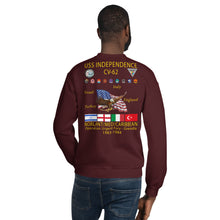 Load image into Gallery viewer, USS Independence (CV-62) 1983-84 Cruise Sweatshirt