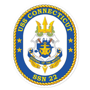 USS Connecticut (SSN-22) Ship's Crest Vinyl Sticker