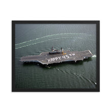 Load image into Gallery viewer, USS Midway (CV-41) Framed Ship Photo - Happy 45th