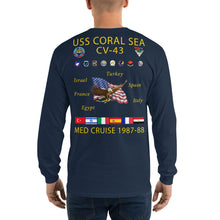 Load image into Gallery viewer, USS Coral Sea (CV-43) 1987-88 Long Sleeve Cruise Shirt