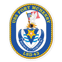 Load image into Gallery viewer, USS Fort McHenry (LSD-42) Ship&#39;s Crest Vinyl Sticker