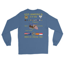 Load image into Gallery viewer, USS America (CV-66) 1981 Long Sleeve Cruise Shirt