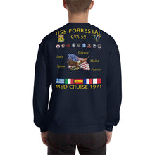 Load image into Gallery viewer, USS Forrestal (CVA-59) 1971 Cruise Sweatshirt