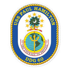Load image into Gallery viewer, USS Paul Hamilton (DDG-60) Ship&#39;s Crest Vinyl Sticker