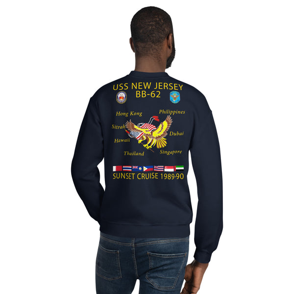 USS New Jersey (BB-62) 1989-90 Cruise Sweatshirt