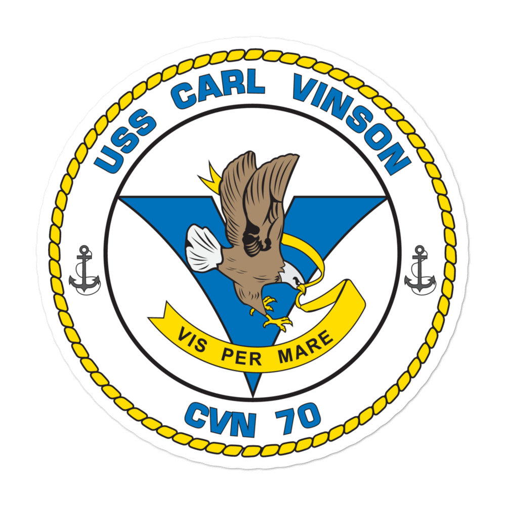 USS Carl Vinson (CVN-70) Ship's Crest Vinyl Sticker