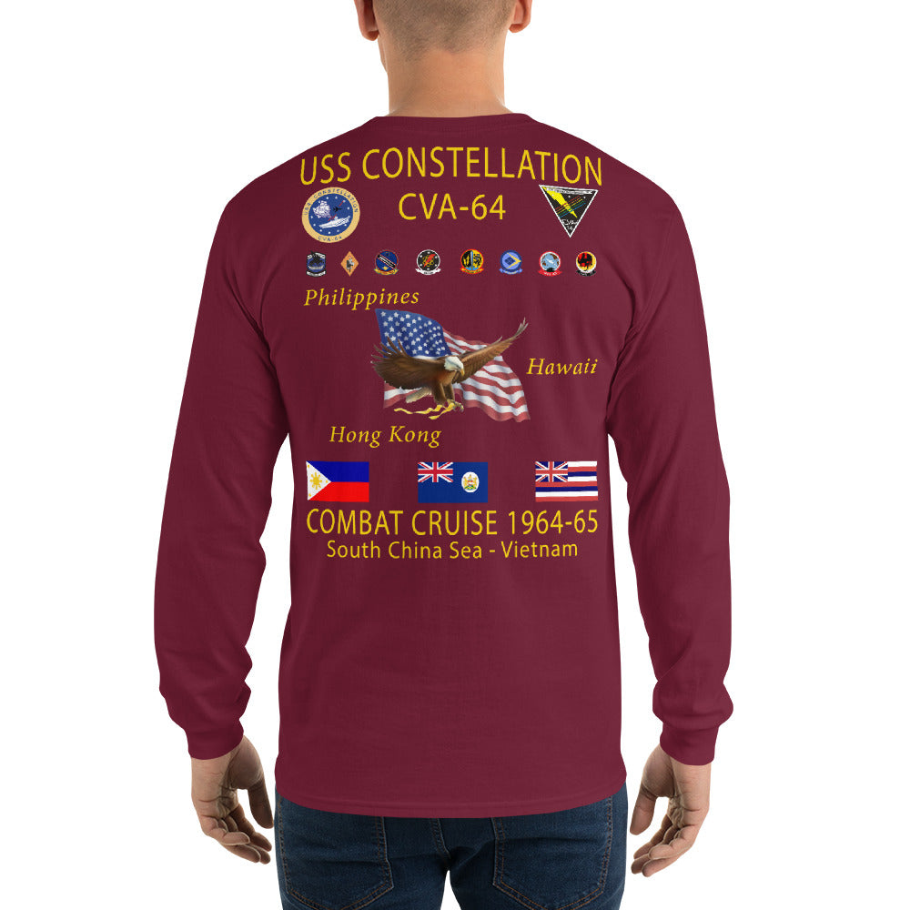 USS Constellation (CVA-64) 1964-65 Long Sleeve Cruise Shirt