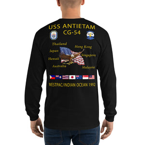 USS Antietam (CG-54) 1992 Long Sleeve Cruise Shirt