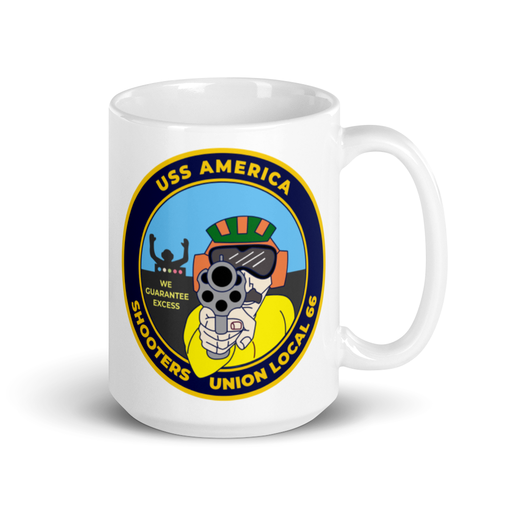USS America (CV-66) Shooters Union Local 66 Mug
