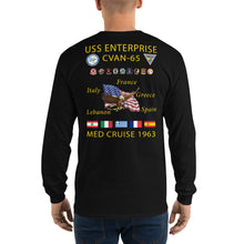 Load image into Gallery viewer, USS Enterprise (CVAN/CVN-65) 1963 Long Sleeve Cruise Shirt