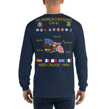 Load image into Gallery viewer, USS Franklin D. Roosevelt (CVA-42) 1964 Long Sleeve Cruise Shirt