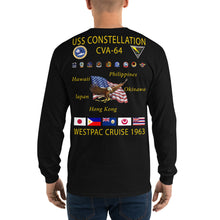 Load image into Gallery viewer, USS Constellation (CVA-64) 1963 Long Sleeve Cruise Shirt