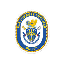 Load image into Gallery viewer, USS Forrest Sherman (DDG-98) Ship&#39;s Crest Vinyl Sticker