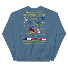 Load image into Gallery viewer, USS Constellation (CV-64) 1994-95 Cruise Sweatshirt - FAMILY