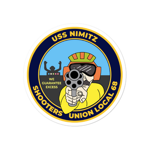 USS Nimitz (CVN-68) Shooters Union Local 68 Sticker