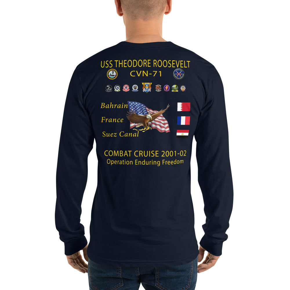 USS Theodore Roosevelt (CVN-71) 2001-02 Cruise Long Sleeve Shirt