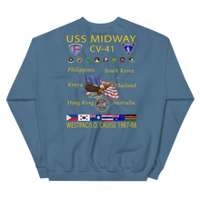 Load image into Gallery viewer, USS Midway (CV-41) 1987-88 Cruise Sweatshirt