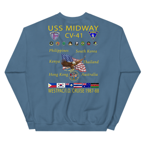 USS Midway (CV-41) 1987-88 Cruise Sweatshirt